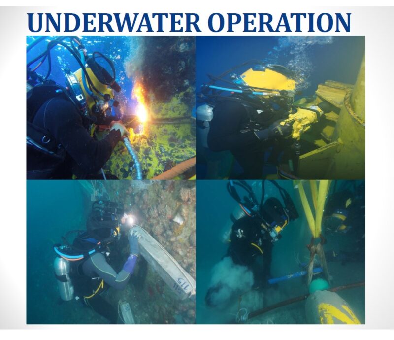 งานสำรวจใต้น้ำ (Under Water Operation) งานซ่อมแซมใต้น้ำ และอื่นๆ
